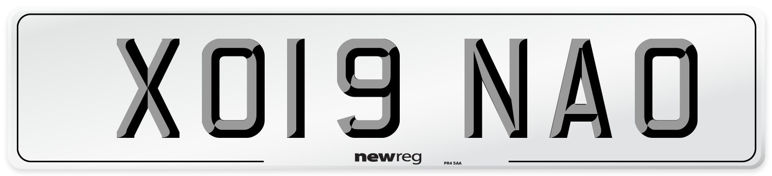 XO19 NAO Number Plate from New Reg